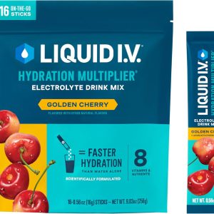 Liquid I.V.® Hydration Multiplier - Golden Cherry | Electrolyte Powder Drink Mix | 1 Pack (16 Servings)